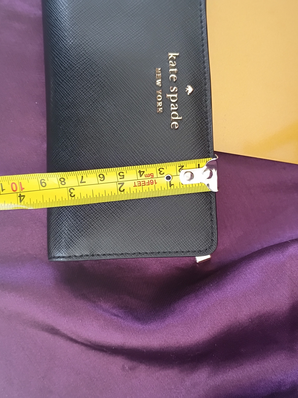 kate spade black leather wallet - Picture 9 of 10